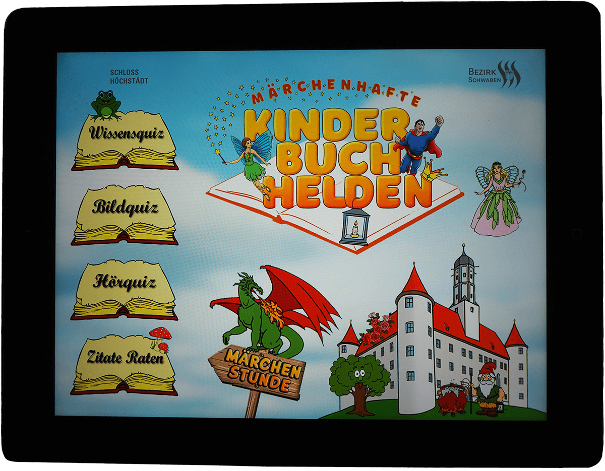 interaktive Märchenwelt auf einem Tablet
